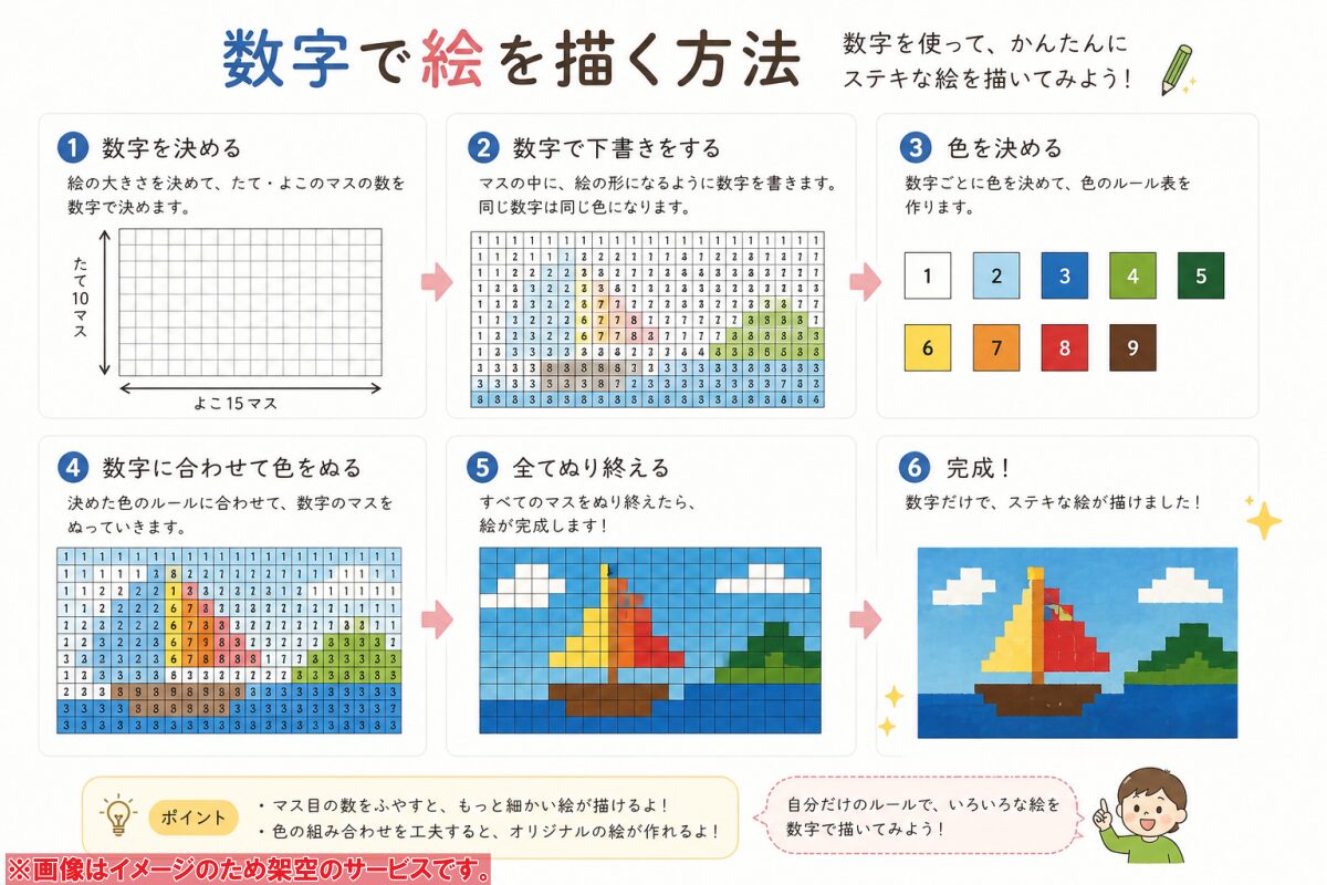 数字 絵を 描く