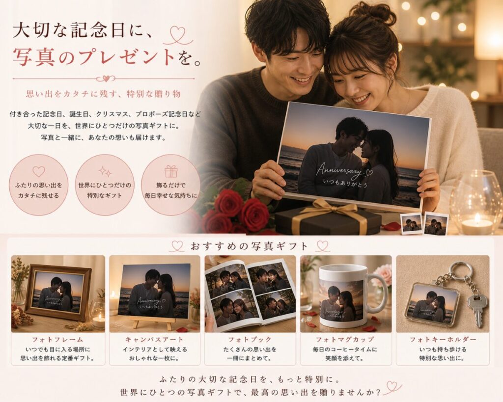 カップル プレゼント 写真